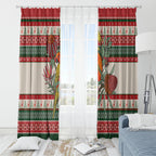 Aussie Sun Parakeet Christmas Window Curtain Festive Knitted Pattern Inspired