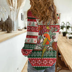 Aussie Sun Parakeet Christmas Women Casual Shirt Festive Knitted Pattern Inspired