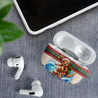 Aussie Wallaby Santa Surf Christmas AirPods Case Festive Knitted Pattern Inspired