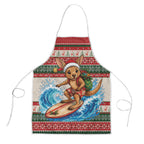 Aussie Wallaby Santa Surf Christmas Apron Festive Knitted Pattern Inspired