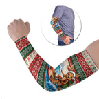 Aussie Wallaby Santa Surf Christmas Arm Sleeves Festive Knitted Pattern Inspired