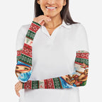 Aussie Wallaby Santa Surf Christmas Arm Sleeves Festive Knitted Pattern Inspired
