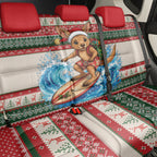 Aussie Wallaby Santa Surf Christmas Back Car Seat Cover Festive Knitted Pattern Inspired