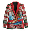 Aussie Wallaby Santa Surf Christmas Blazer Festive Knitted Pattern Inspired