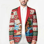 Aussie Wallaby Santa Surf Christmas Blazer Festive Knitted Pattern Inspired