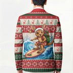Aussie Wallaby Santa Surf Christmas Blazer Festive Knitted Pattern Inspired