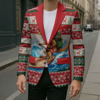 Aussie Wallaby Santa Surf Christmas Blazer Festive Knitted Pattern Inspired