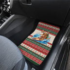 Aussie Wallaby Santa Surf Christmas Car Mats Festive Knitted Pattern Inspired