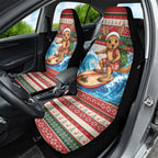 Aussie Wallaby Santa Surf Christmas Car Seat Cover Festive Knitted Pattern Inspired