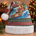 Aussie Wallaby Santa Surf Christmas Santa Hat Festive Knitted Pattern Inspired