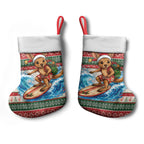 Aussie Wallaby Santa Surf Christmas Stocking Festive Knitted Pattern Inspired