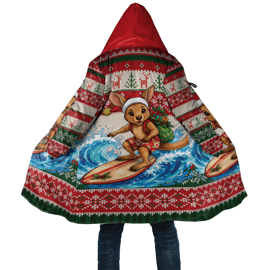 Aussie Wallaby Santa Surf Christmas Cloak Festive Knitted Pattern Inspired