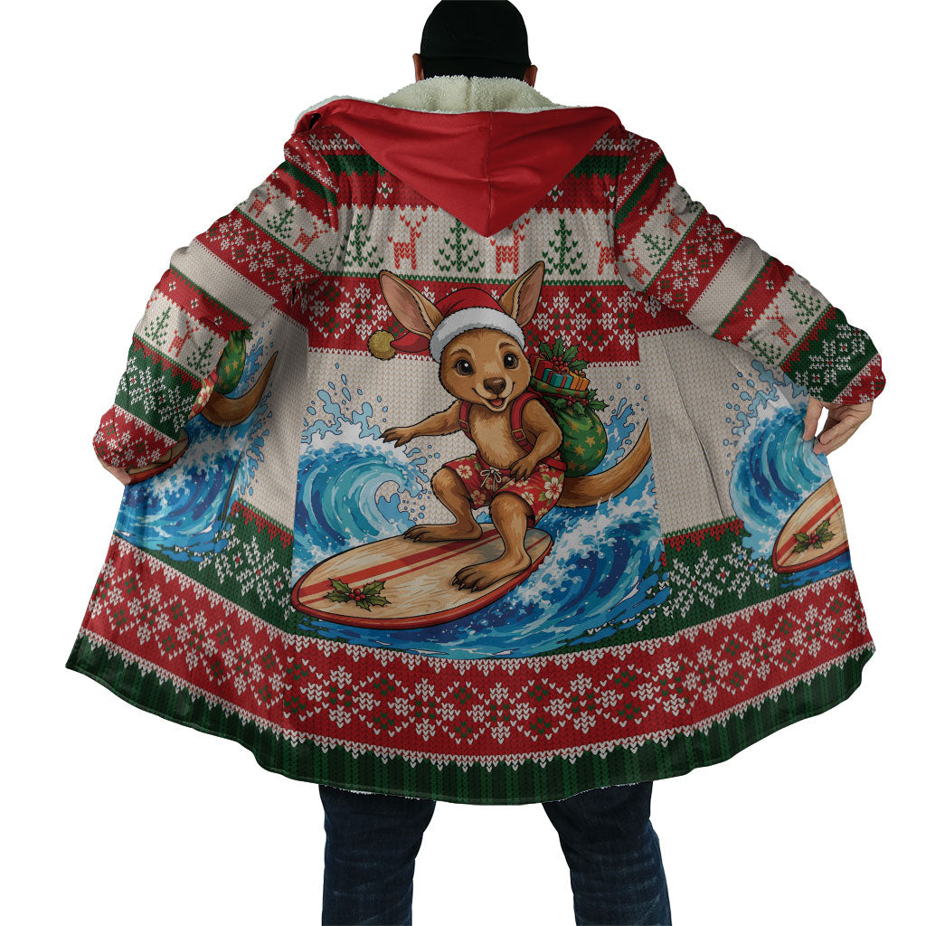 Aussie Wallaby Santa Surf Christmas Cloak Festive Knitted Pattern Inspired