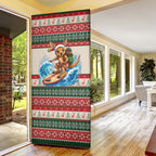 Aussie Wallaby Santa Surf Christmas Door Cover Festive Knitted Pattern Inspired