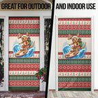 Aussie Wallaby Santa Surf Christmas Door Cover Festive Knitted Pattern Inspired