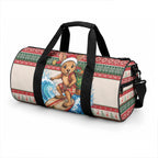 Aussie Wallaby Santa Surf Christmas Duffle Bag Festive Knitted Pattern Inspired