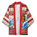 Aussie Wallaby Santa Surf Christmas Kimono Festive Knitted Pattern Inspired