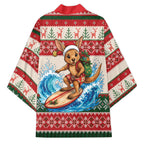 Aussie Wallaby Santa Surf Christmas Kimono Festive Knitted Pattern Inspired