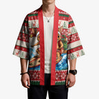 Aussie Wallaby Santa Surf Christmas Kimono Festive Knitted Pattern Inspired