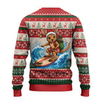Aussie Wallaby Santa Surf Christmas Ugly Christmas Sweater Festive Knitted Pattern Inspired