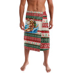 Aussie Wallaby Santa Surf Christmas Lavalava Festive Knitted Pattern Inspired