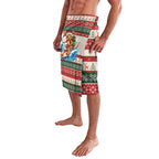 Aussie Wallaby Santa Surf Christmas Lavalava Festive Knitted Pattern Inspired
