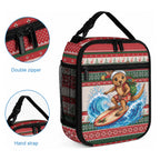 Aussie Wallaby Santa Surf Christmas Lunch Bag Festive Knitted Pattern Inspired