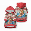 Aussie Wallaby Santa Surf Christmas Pet Hoodie Festive Knitted Pattern Inspired