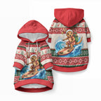 Aussie Wallaby Santa Surf Christmas Pet Hoodie Festive Knitted Pattern Inspired