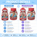 Aussie Wallaby Santa Surf Christmas Pet Hoodie Festive Knitted Pattern Inspired