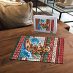 Aussie Wallaby Santa Surf Christmas Puzzle Festive Knitted Pattern Inspired