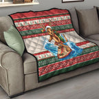 Aussie Wallaby Santa Surf Christmas Quilt Festive Knitted Pattern Inspired