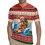 Aussie Wallaby Santa Surf Christmas Rugby Jersey Festive Knitted Pattern Inspired