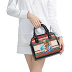Aussie Wallaby Santa Surf Christmas Shoulder Handbag Festive Knitted Pattern Inspired