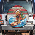Aussie Wallaby Santa Surf Christmas Spare Tire Cover Festive Knitted Pattern Inspired