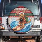Aussie Wallaby Santa Surf Christmas Spare Tire Cover Festive Knitted Pattern Inspired
