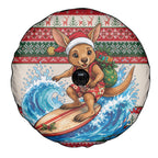 Aussie Wallaby Santa Surf Christmas Spare Tire Cover Festive Knitted Pattern Inspired