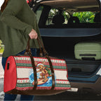 Aussie Wallaby Santa Surf Christmas Travel Bag Festive Knitted Pattern Inspired