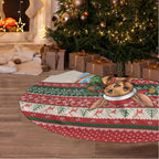 Aussie Wallaby Santa Surf Christmas Tree Skirt Festive Knitted Pattern Inspired
