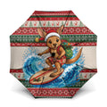 Aussie Wallaby Santa Surf Christmas Umbrella Festive Knitted Pattern Inspired