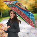 Aussie Wallaby Santa Surf Christmas Umbrella Festive Knitted Pattern Inspired