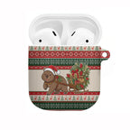 Aussie Wombat Christmas AirPods Case Festive Knitted Pattern Inspired