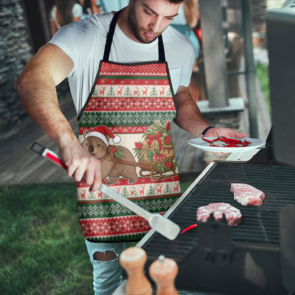 Aussie Wombat Christmas Apron Festive Knitted Pattern Inspired