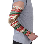 Aussie Wombat Christmas Arm Sleeves Festive Knitted Pattern Inspired