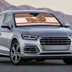 Aussie Wombat Christmas Auto Sun Shade Festive Knitted Pattern Inspired