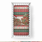 Aussie Wombat Christmas Baby Bed Cover Festive Knitted Pattern Inspired
