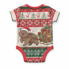 Aussie Wombat Christmas Baby Onesie Festive Knitted Pattern Inspired