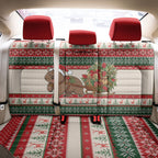 Aussie Wombat Christmas Back Car Seat Cover Festive Knitted Pattern Inspired