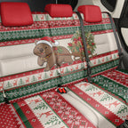 Aussie Wombat Christmas Back Car Seat Cover Festive Knitted Pattern Inspired