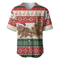 Aussie Wombat Christmas Baseball Jersey Festive Knitted Pattern Inspired